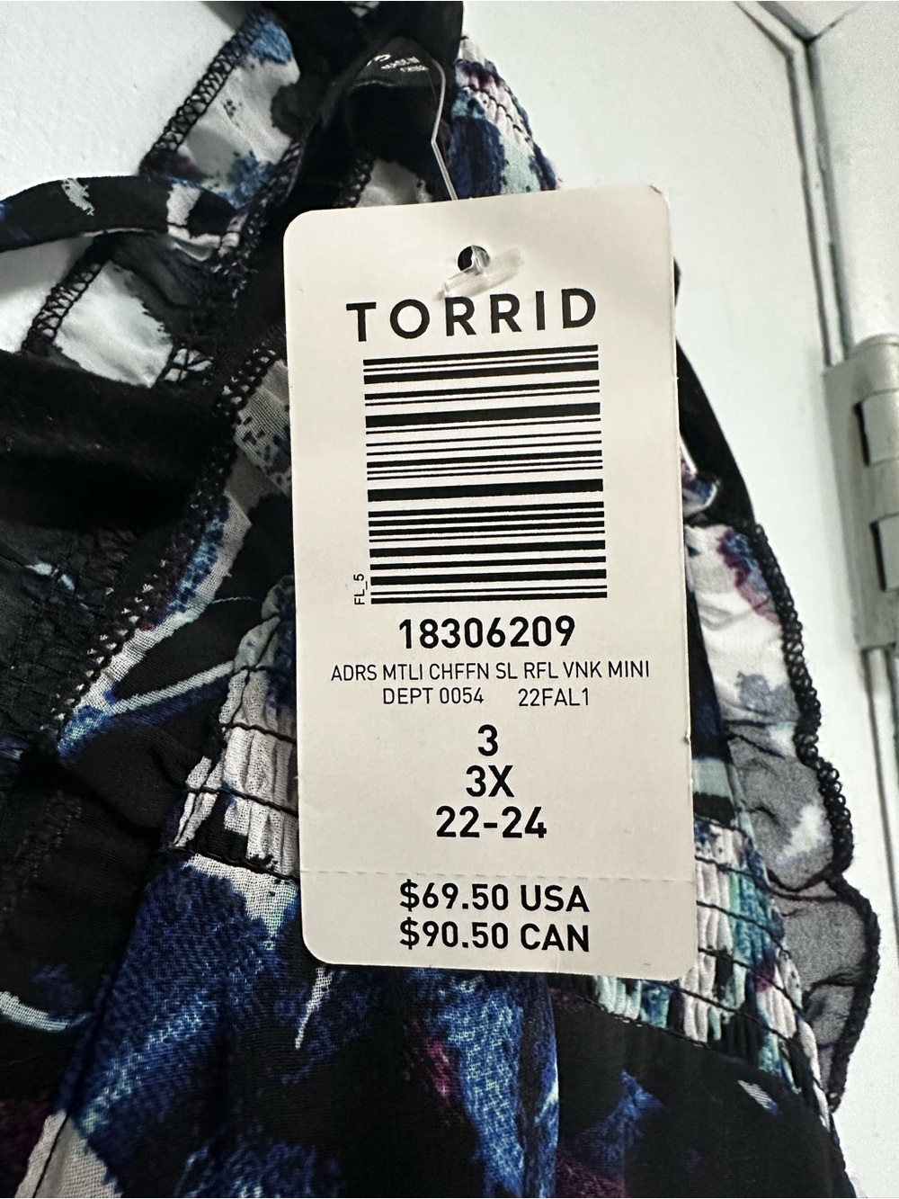 torrid Floral V-Neck Ruffle Mini Dress - Picture 4 of 5